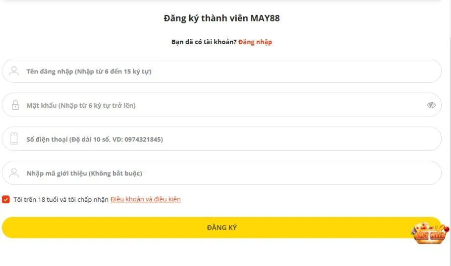 May88 - Nhà cái cá cược thể thao May88 uy tín Cách đăng ký thành viên tại sân chơi May88