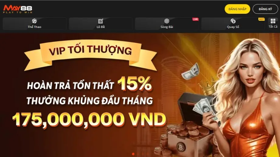 May88 - Nhà cái cá cược thể thao May88 uy tín Hội viên sẽ có cơ hội được nhận các chương trình ưu đãi siêu khủng